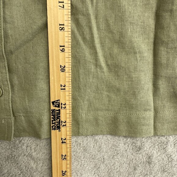 NWOT Buffalo David Bitton Women's M Linen Blend Short Sleeve Button up shirt - Picture 7 of 8